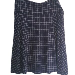 Pretty blue woman's white checkered skirt